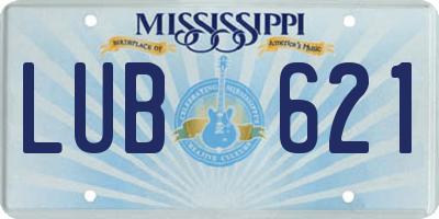 MS license plate LUB621