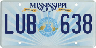MS license plate LUB638