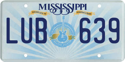 MS license plate LUB639