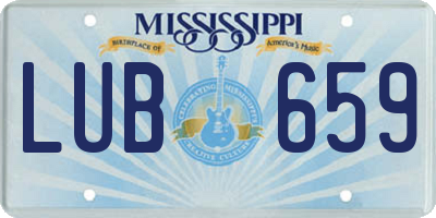 MS license plate LUB659
