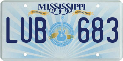 MS license plate LUB683