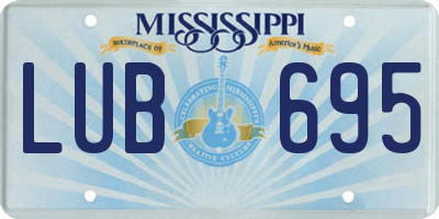 MS license plate LUB695