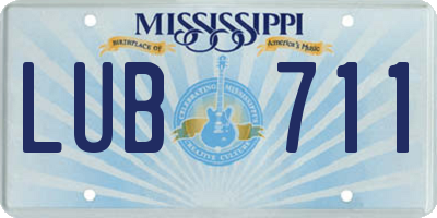 MS license plate LUB711