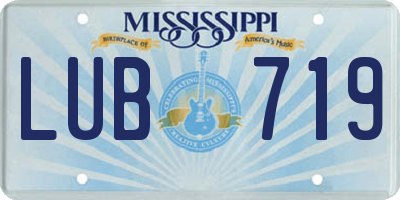 MS license plate LUB719
