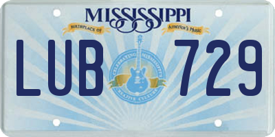 MS license plate LUB729