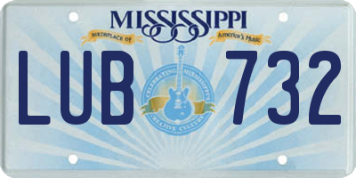 MS license plate LUB732