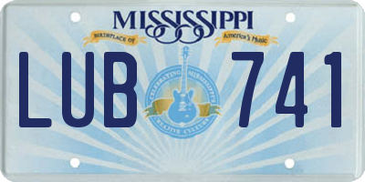 MS license plate LUB741