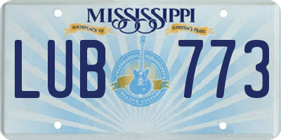 MS license plate LUB773