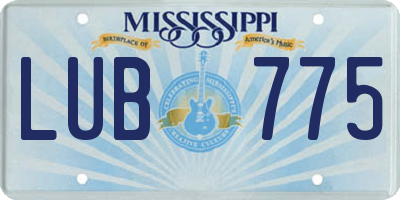 MS license plate LUB775