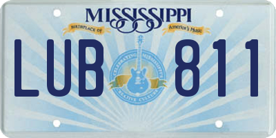 MS license plate LUB811