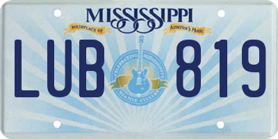 MS license plate LUB819