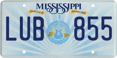 MS license plate LUB855