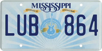MS license plate LUB864