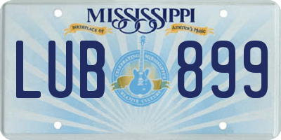 MS license plate LUB899