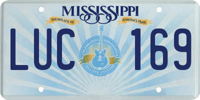 MS license plate LUC169