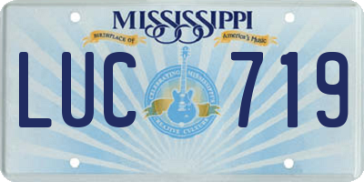 MS license plate LUC719