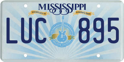 MS license plate LUC895