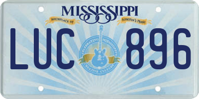 MS license plate LUC896