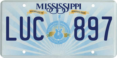 MS license plate LUC897