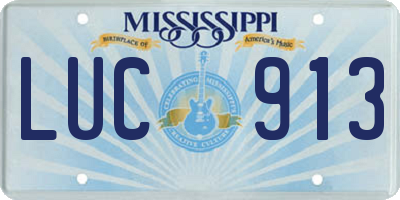MS license plate LUC913