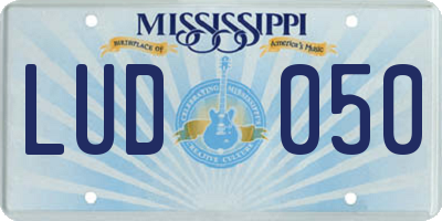 MS license plate LUD050