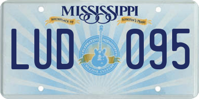 MS license plate LUD095
