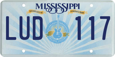 MS license plate LUD117
