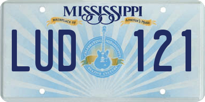 MS license plate LUD121