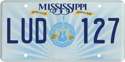 MS license plate LUD127