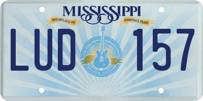 MS license plate LUD157