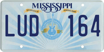 MS license plate LUD164