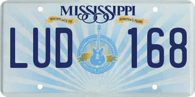 MS license plate LUD168