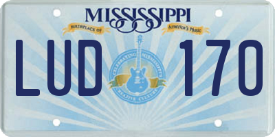 MS license plate LUD170
