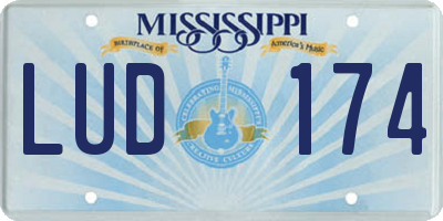 MS license plate LUD174