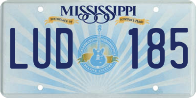 MS license plate LUD185