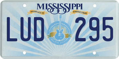 MS license plate LUD295