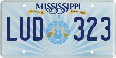 MS license plate LUD323