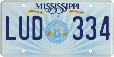 MS license plate LUD334