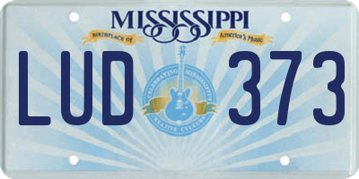 MS license plate LUD373