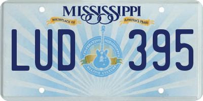 MS license plate LUD395