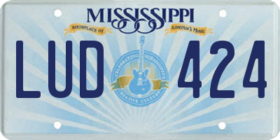 MS license plate LUD424