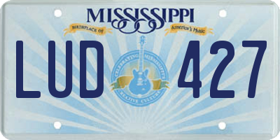 MS license plate LUD427