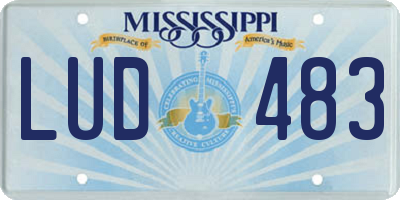 MS license plate LUD483
