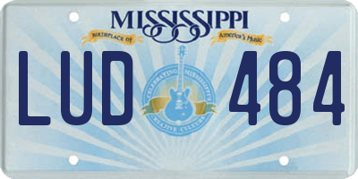 MS license plate LUD484