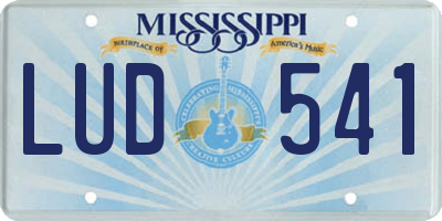 MS license plate LUD541