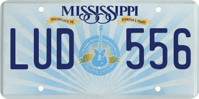 MS license plate LUD556