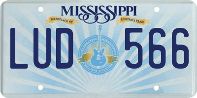 MS license plate LUD566