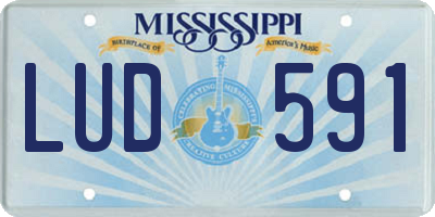 MS license plate LUD591
