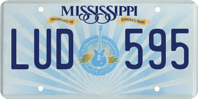 MS license plate LUD595