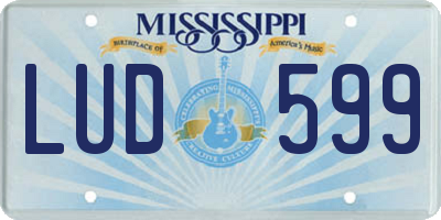 MS license plate LUD599